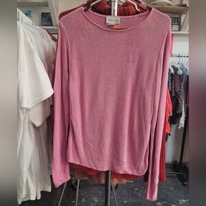 Casual Pink Long Sleeve Sweatshirt